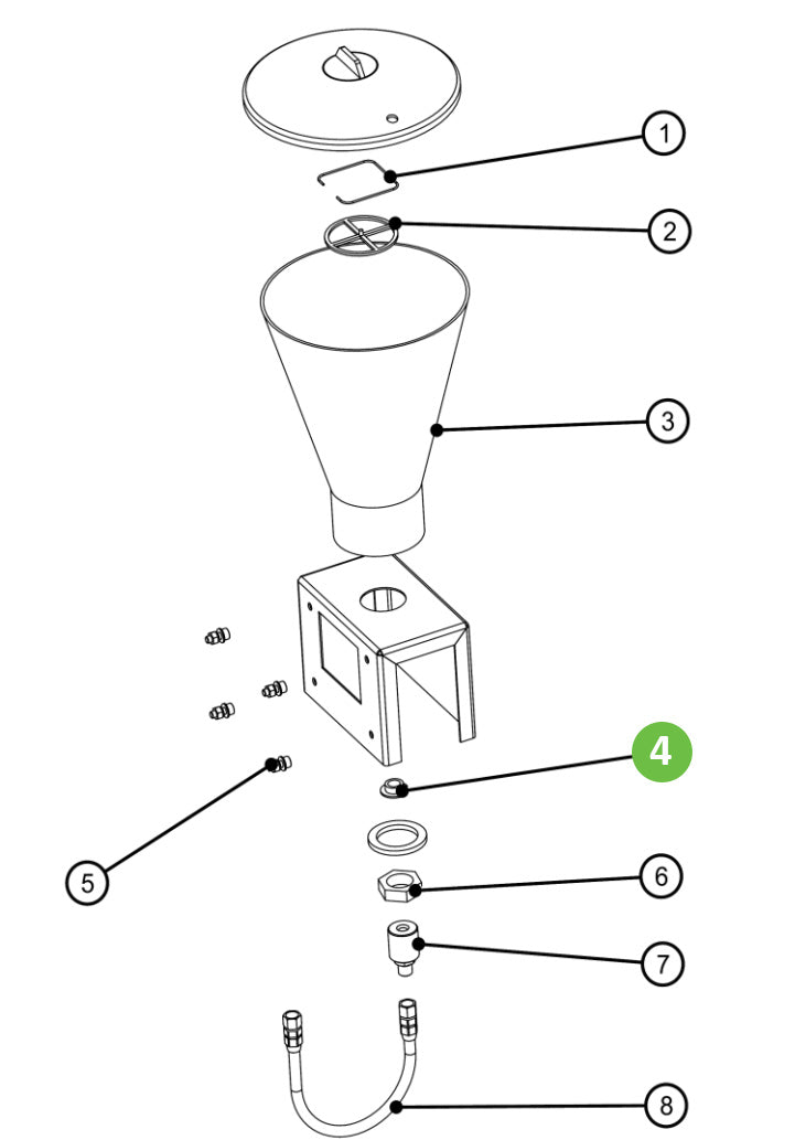 Binks ZZ-2587 Seal, Hopper