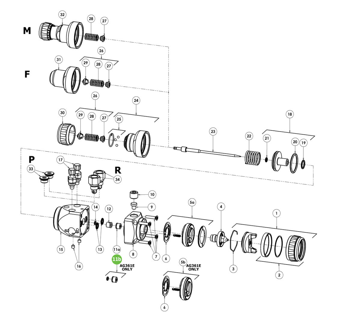 DeVilbiss SPA-420-K Ceramic Packing Assembly