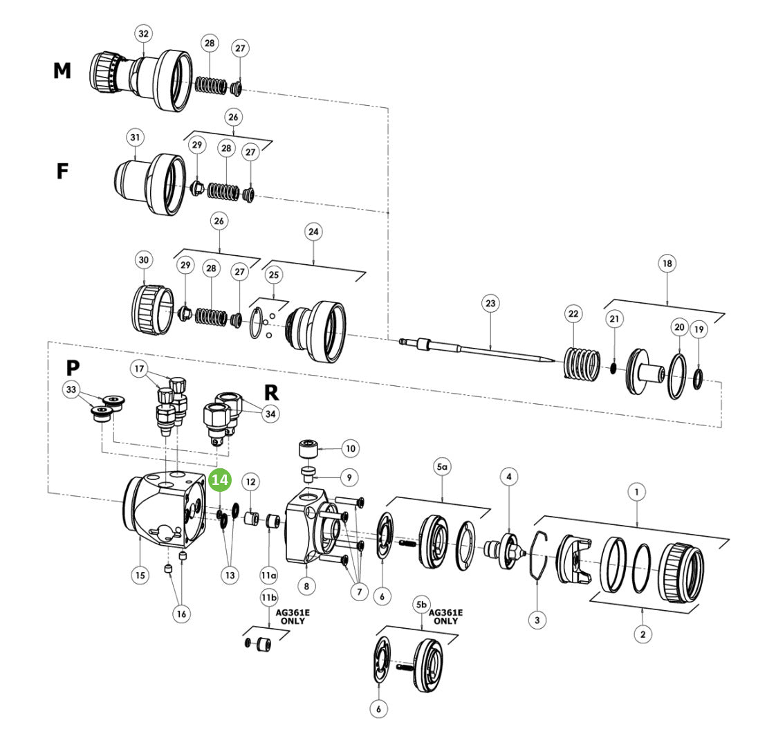 DeVilbiss SPA-180X-K2 O-Ring, Kit of 2