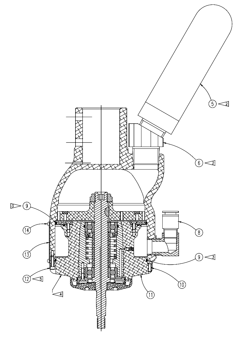 Ransburg 78175-02 Air Motor Assembly, Counter-Clockwise Rotation, with Exhaust Adapter