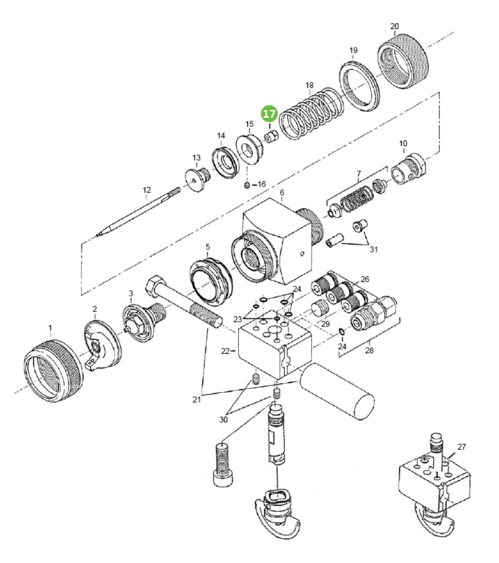Binks T-AGB-105 Lock Nut