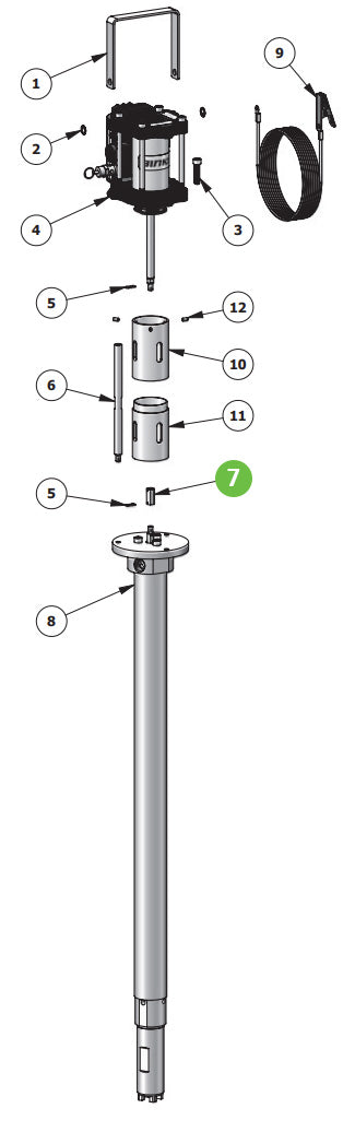 Binks 41-28300 Motor Rod Adapter