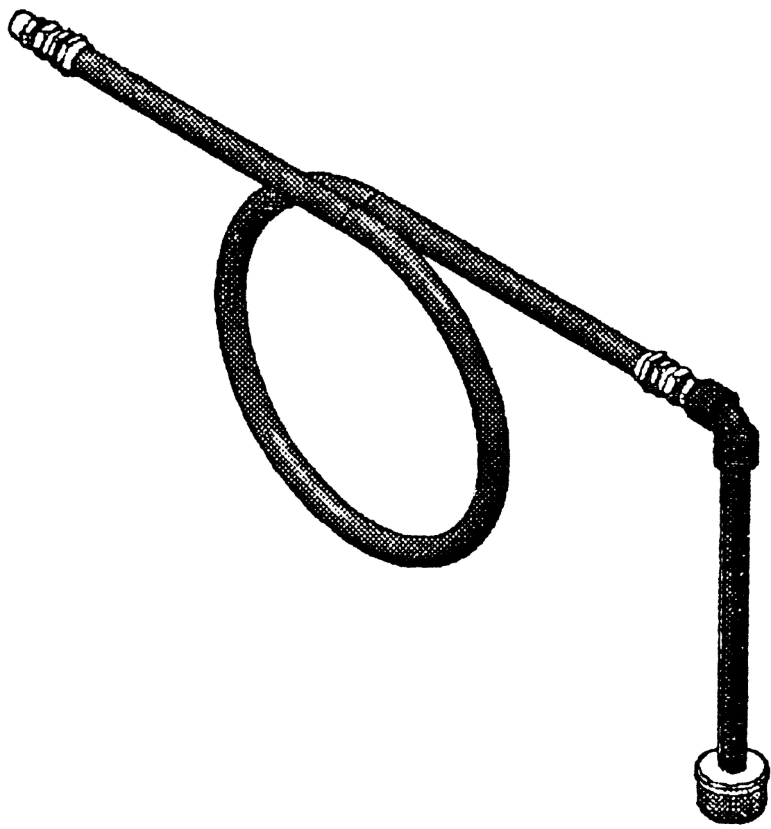 Manguera de sifón Binks 41-718819-55 de 55 galones, conexión de 1/2" de acero inoxidable; Gemini II