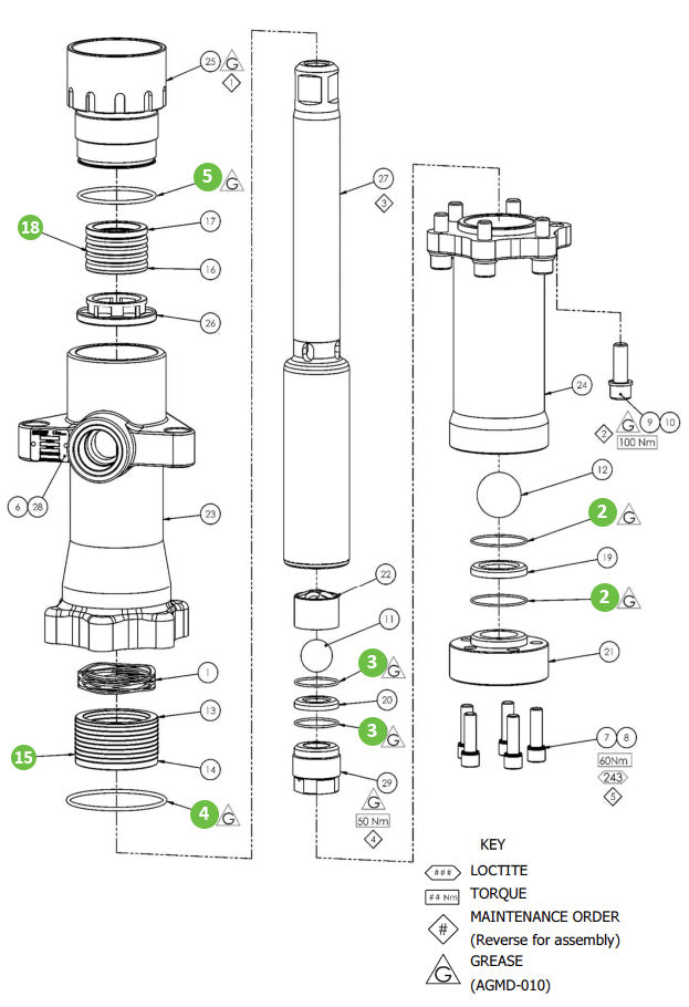 Binks 250800 Seal Kit for FX440CL-XXH