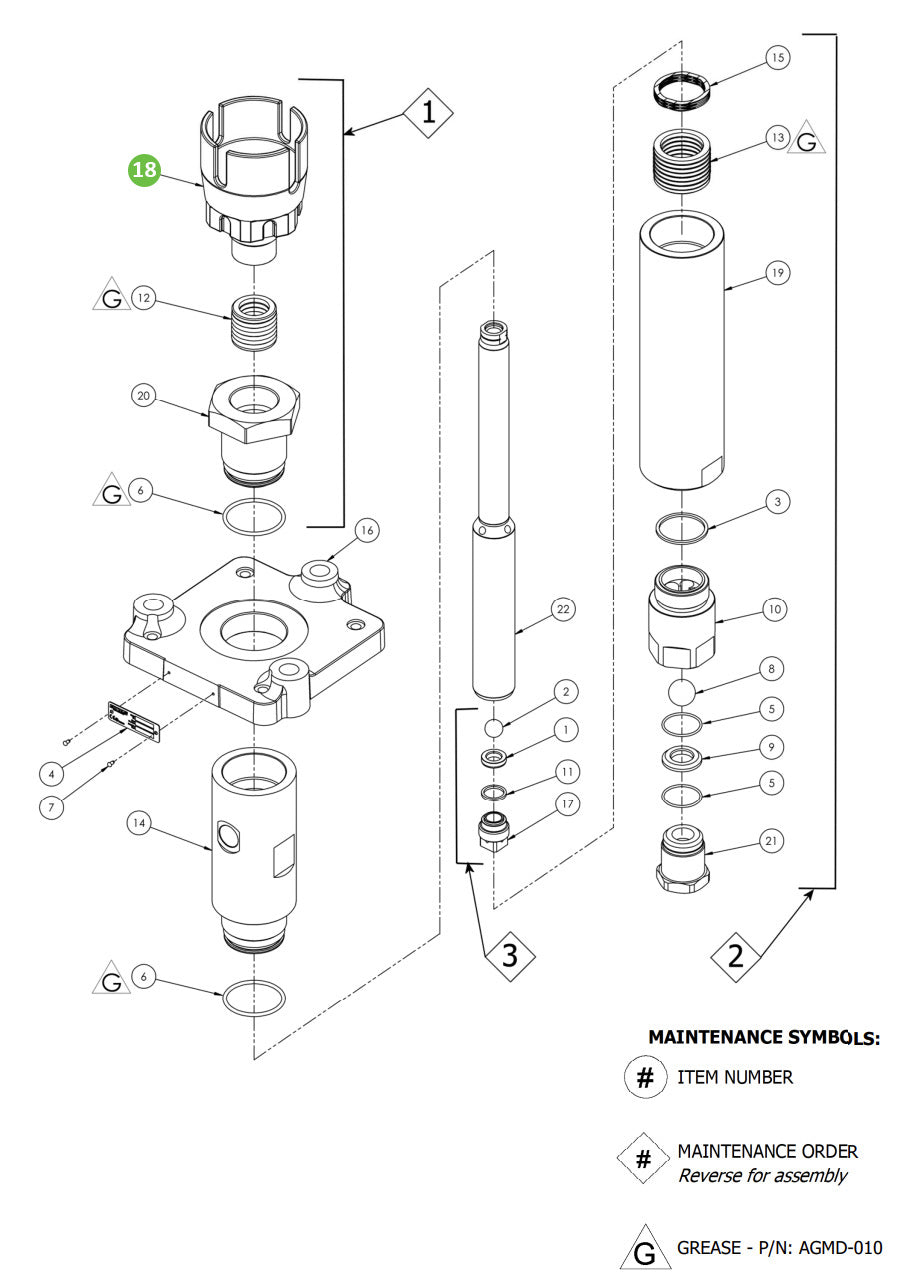 Binks 194096 Packing Nut Machining, FX115/FX122