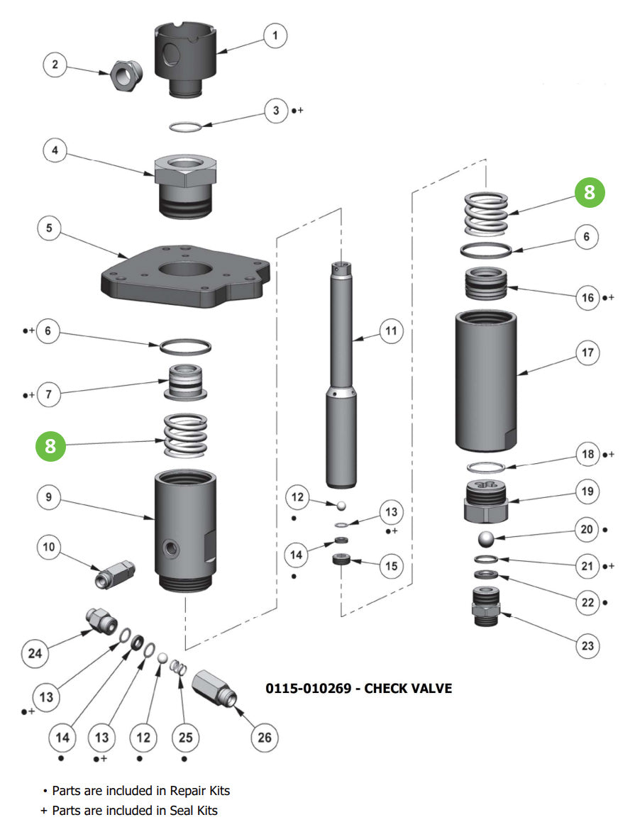 Binks 0115-010152 Packing Spring