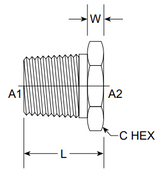 MP-FP Reducer Bushing, 1/4" x 1/8"