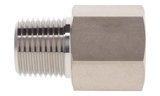 NPT Male x BSP Female Straight Fitting, Stainless Steel