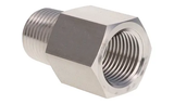 NPT Male x BSP Female Straight Fitting, Stainless Steel