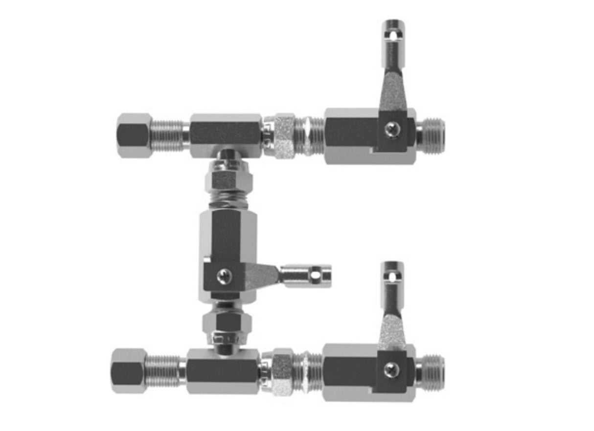 Hosco Ball Valve H Assembly, Male Straight x Bulkhead Tube Fitting