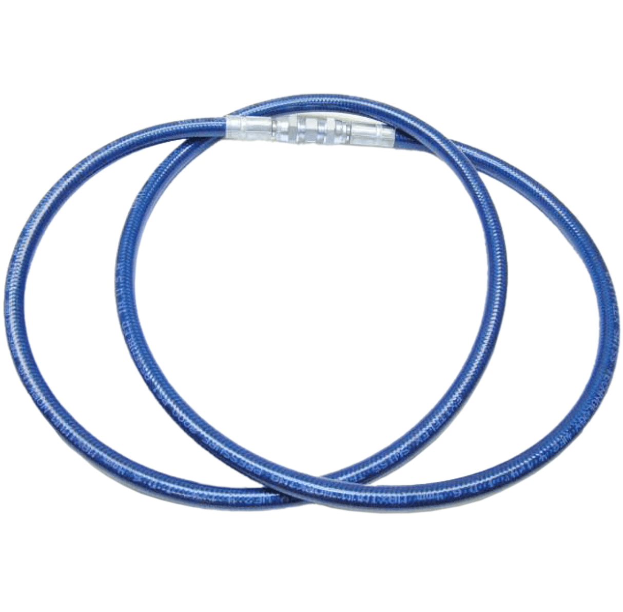 Manguera de fluido sin aire de 1/4” – Azul translúcido (8000 psi) - 50' - Conexiones: hembras de 1/4" 
