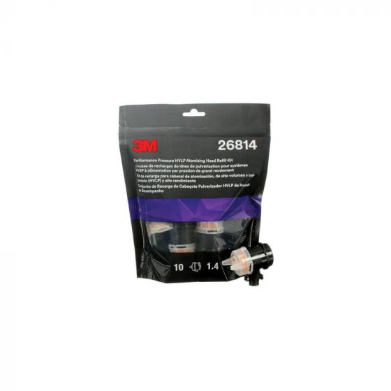 3M™ 26814 Atomizing Head Refill Kit, 1.4 mm, Orange, For 3M™ Performance Pressure HVLP Spray Gun