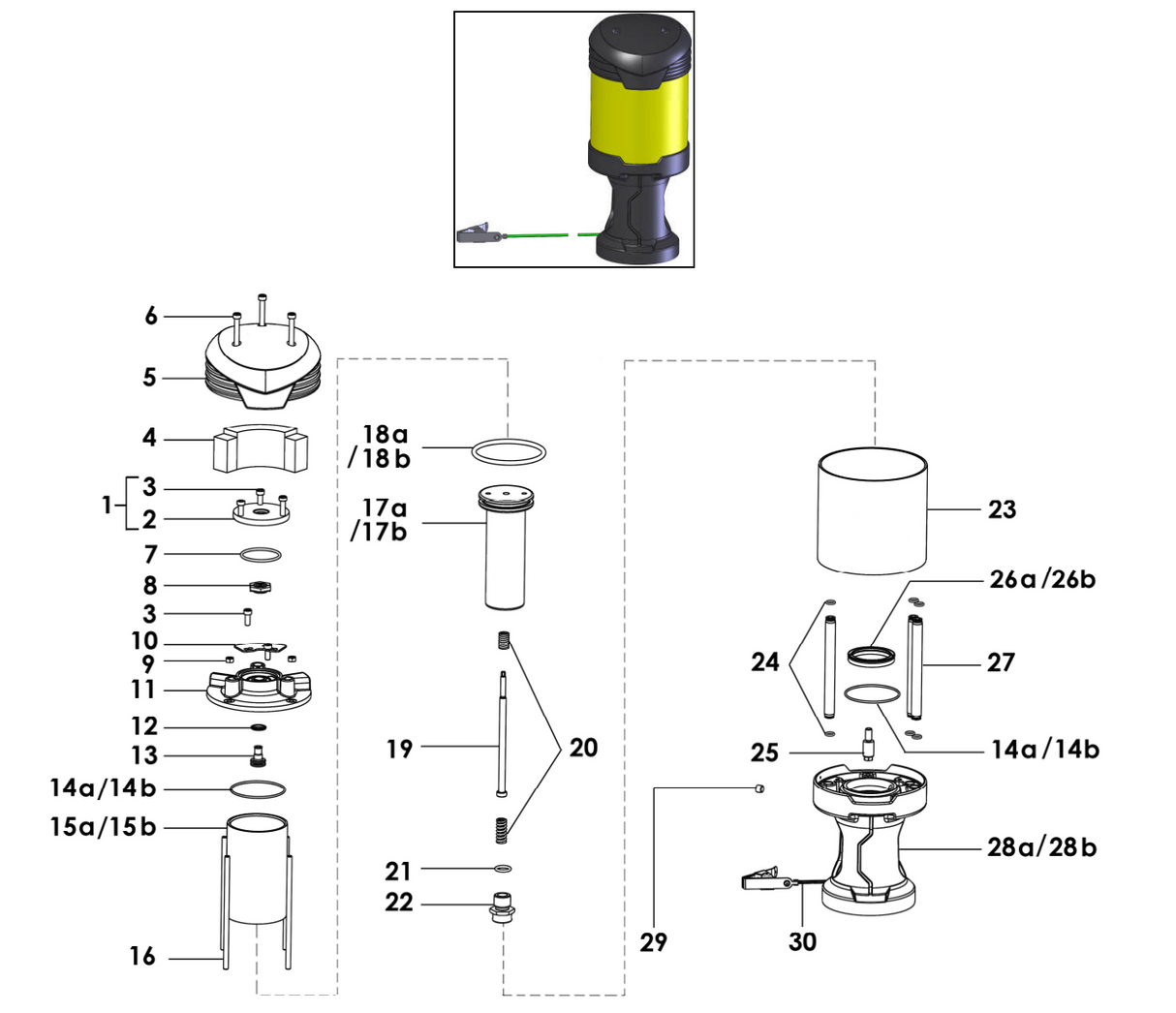 Kit de mantenimiento Sames® 144-130-190 - Motor 420-4