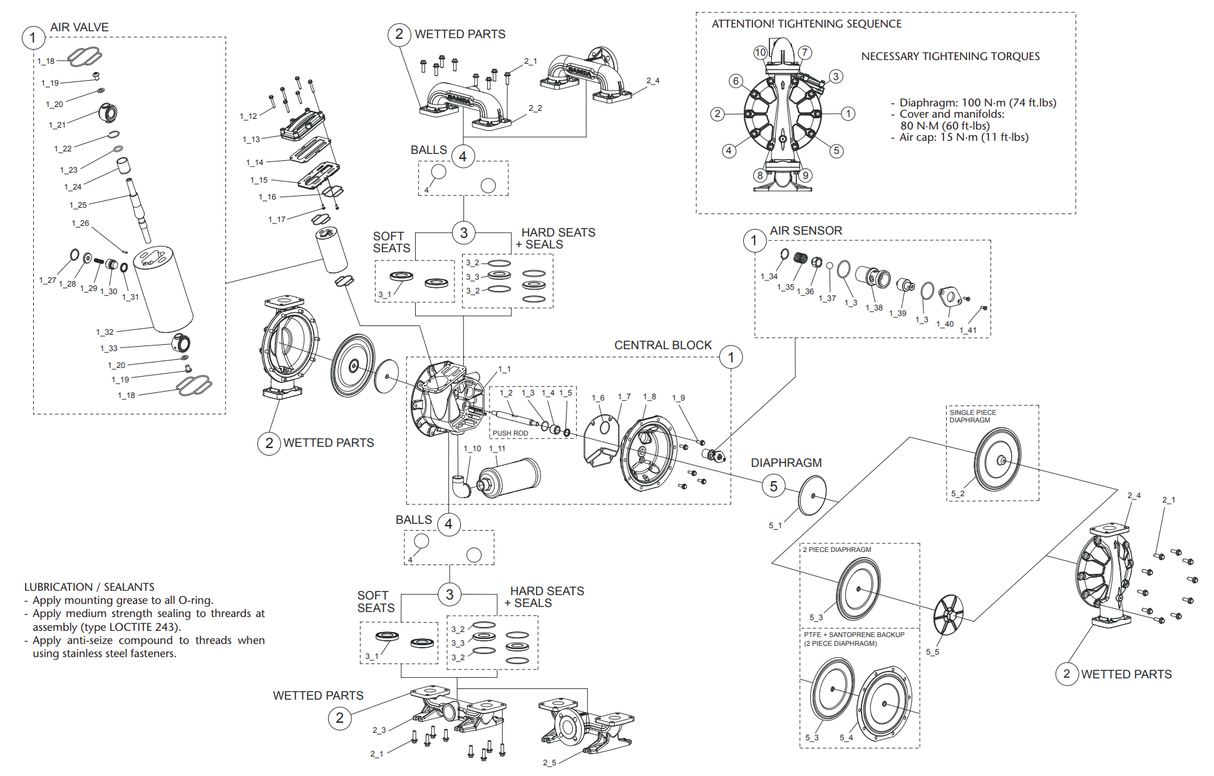 Samoa UP20R-AM-400 Air Motor Seals Kit