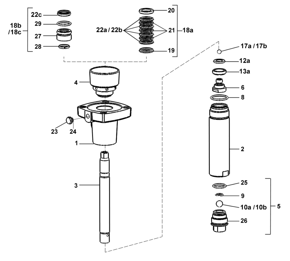 Junta de chevron Sames® 109-050-818, PTFEG (paquete de 10)