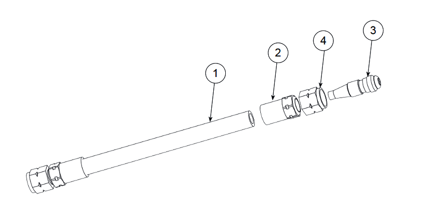 Conjunto de mangueras de fluido para pistola de proceso Ransburg n.° 2 