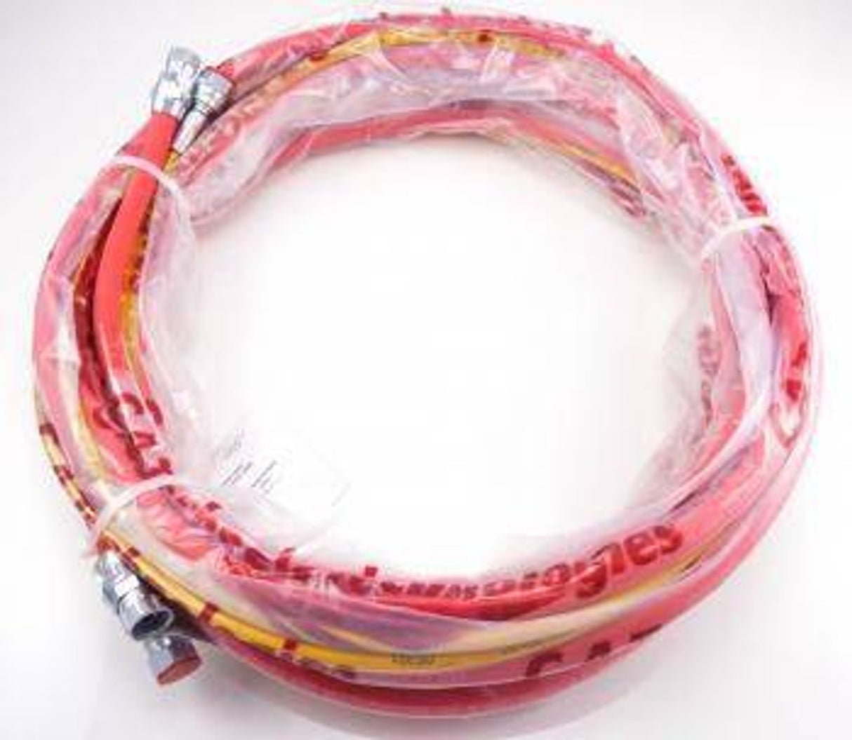 Juego de mangueras de aire y fluido AAA de 1/8” (fluido amarillo/aire rojo, 1885 psi) - Conexiones: hembras NPS de 1/4” x 1/4” 