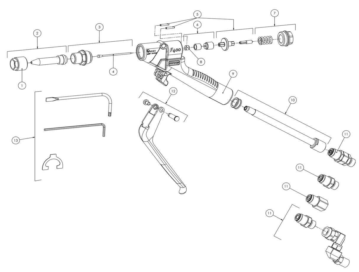 Binks F200 / F400 Inlet Fitting