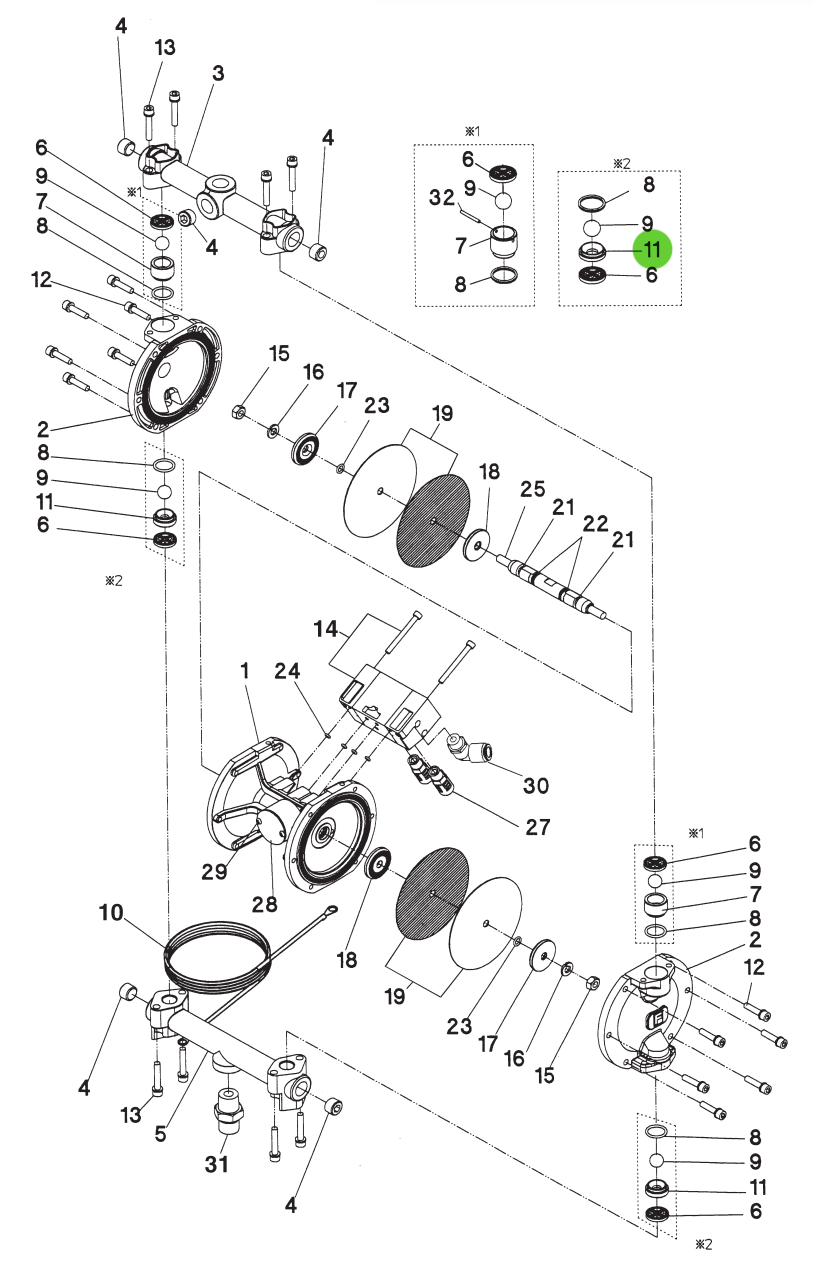 Válvula de admisión Anest Iwata DDP120