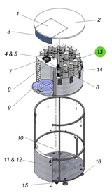 HERO A10590 Canister Cover Assembly W/ Agitation Motor, 2.6L New Style