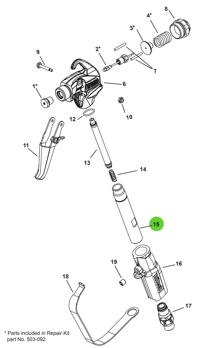 TriTech 501-180 Handle Tube T380