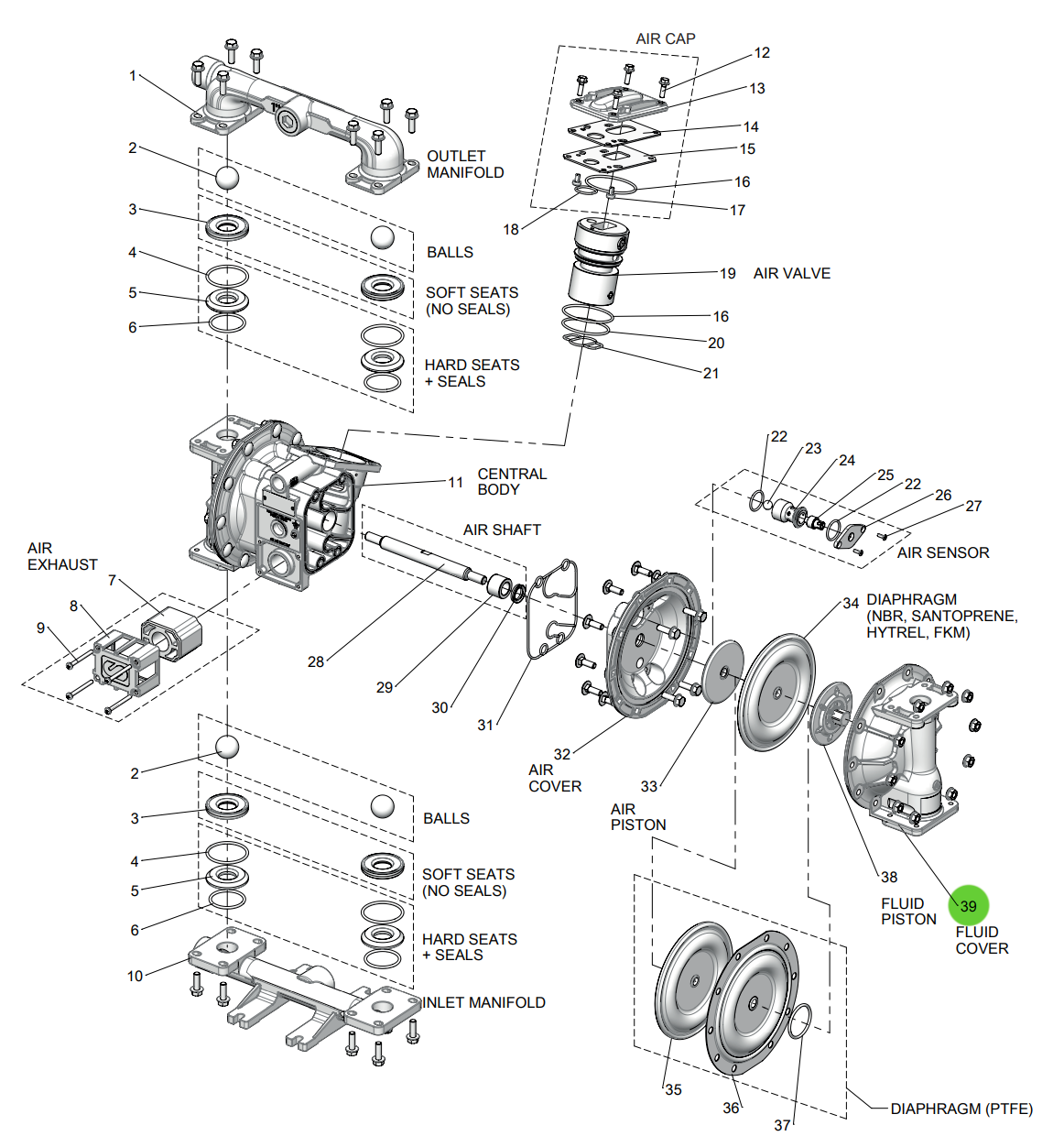 Samoa UP10R-HP-3A0 Fluid Cover