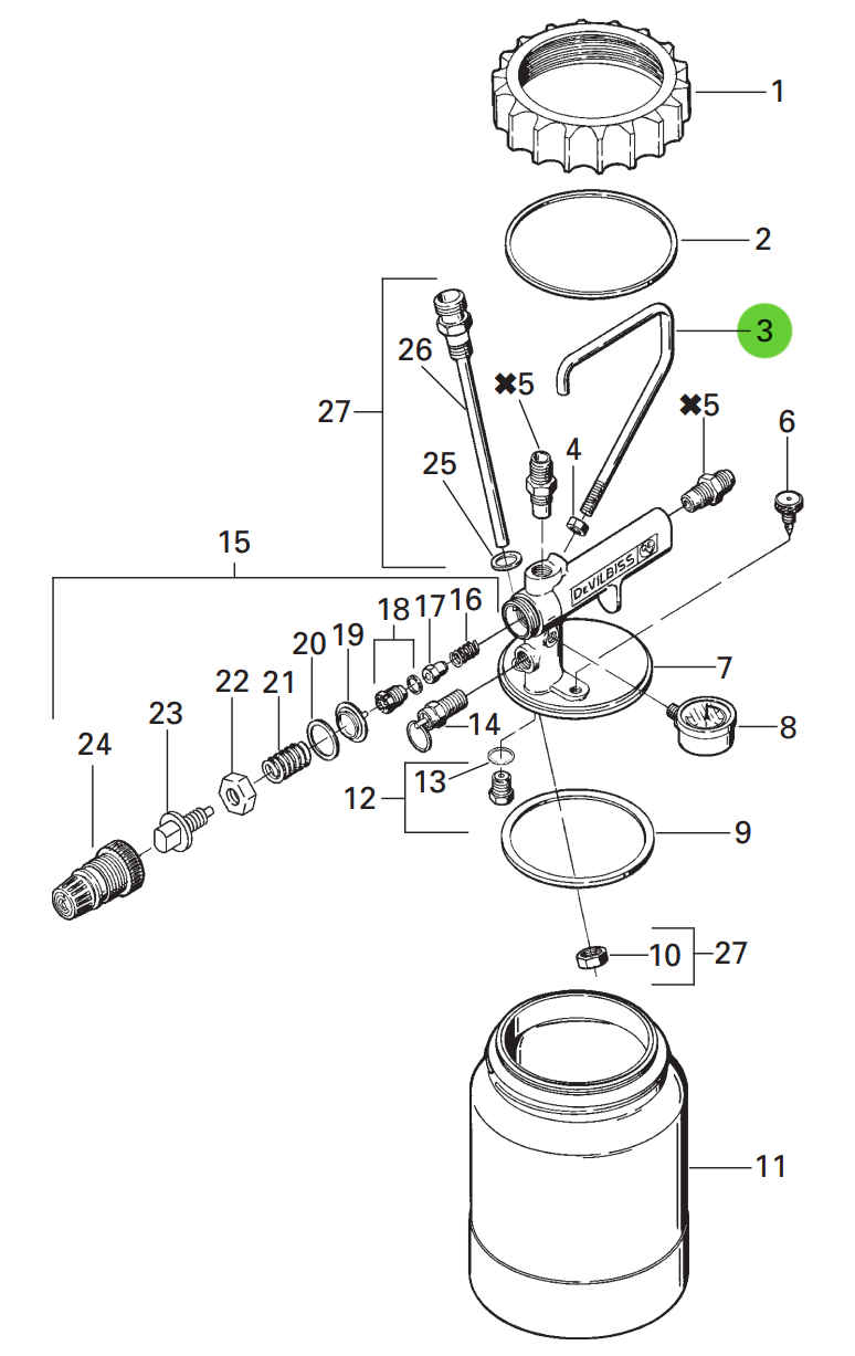 DeVilbiss KB-74 Handle