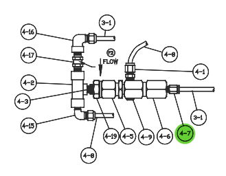 ACCESORIO PARA TUBO Ransburg SSP-6054, TUBO NPTM DE 1/8" X ODT DE 1/4" 