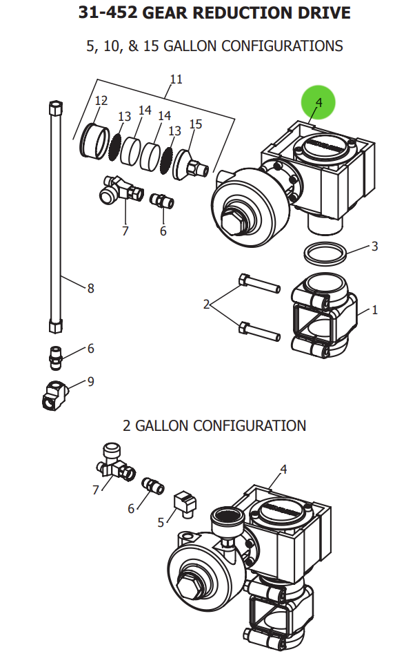Binks 31-434 Agitator Drive, 15:1 Flex-Coupled