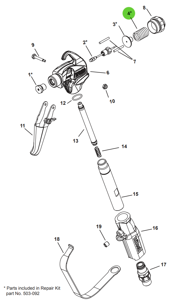 TriTech 500-026 Spring Seal Asembly 360/380/420