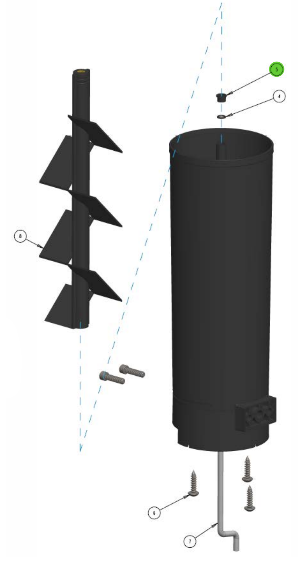 Hero BL-1095 Paddle Support Tube Bushing