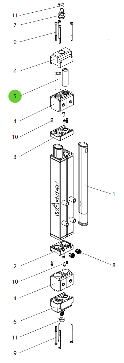 Wagner 2312058 Service Set IP5000 2 Hoses D15x25x74