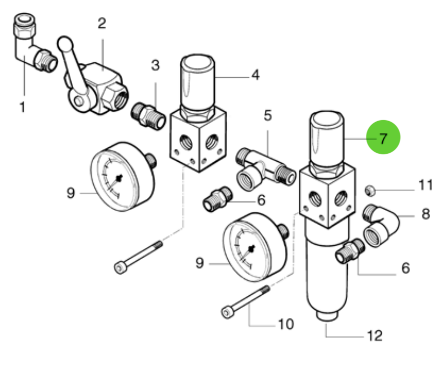 Anest Iwata UI00070101 Air Regulator