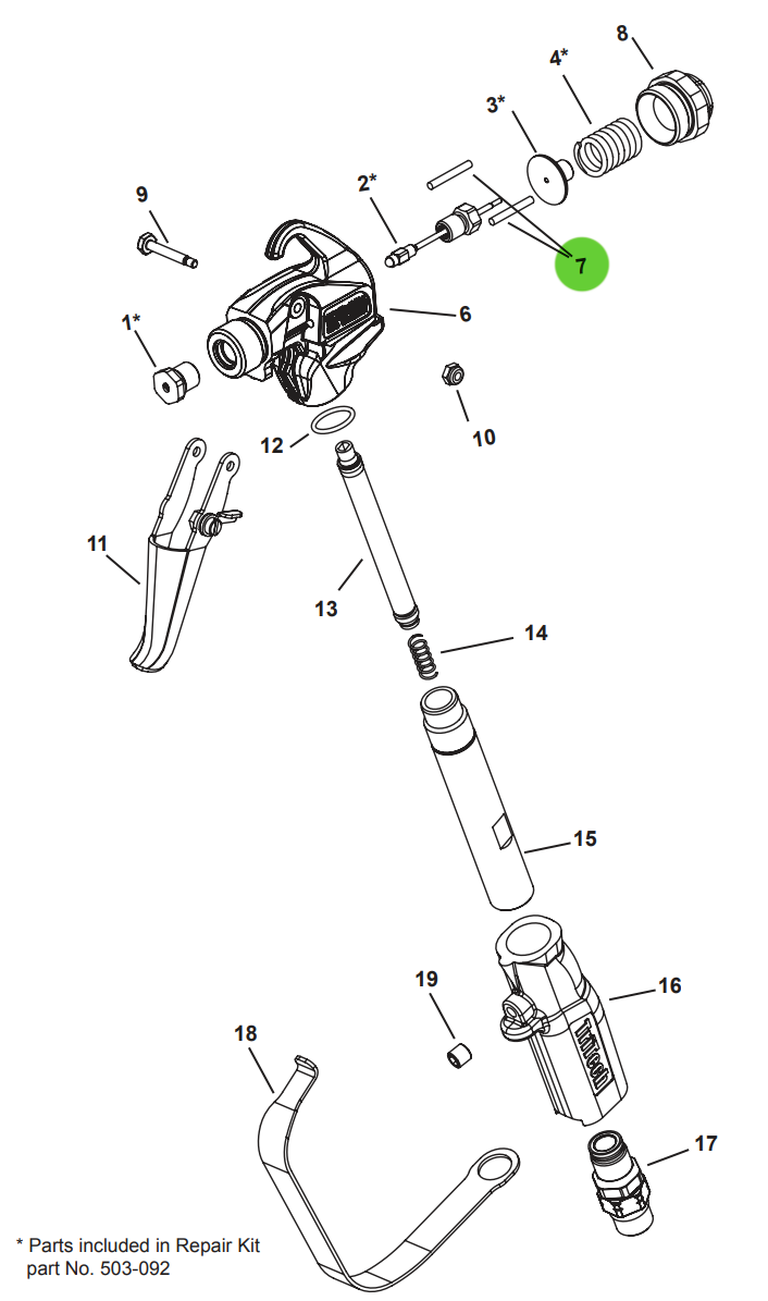 TriTech 501-014 Trigger Pins T360, T720 (2 PACK)