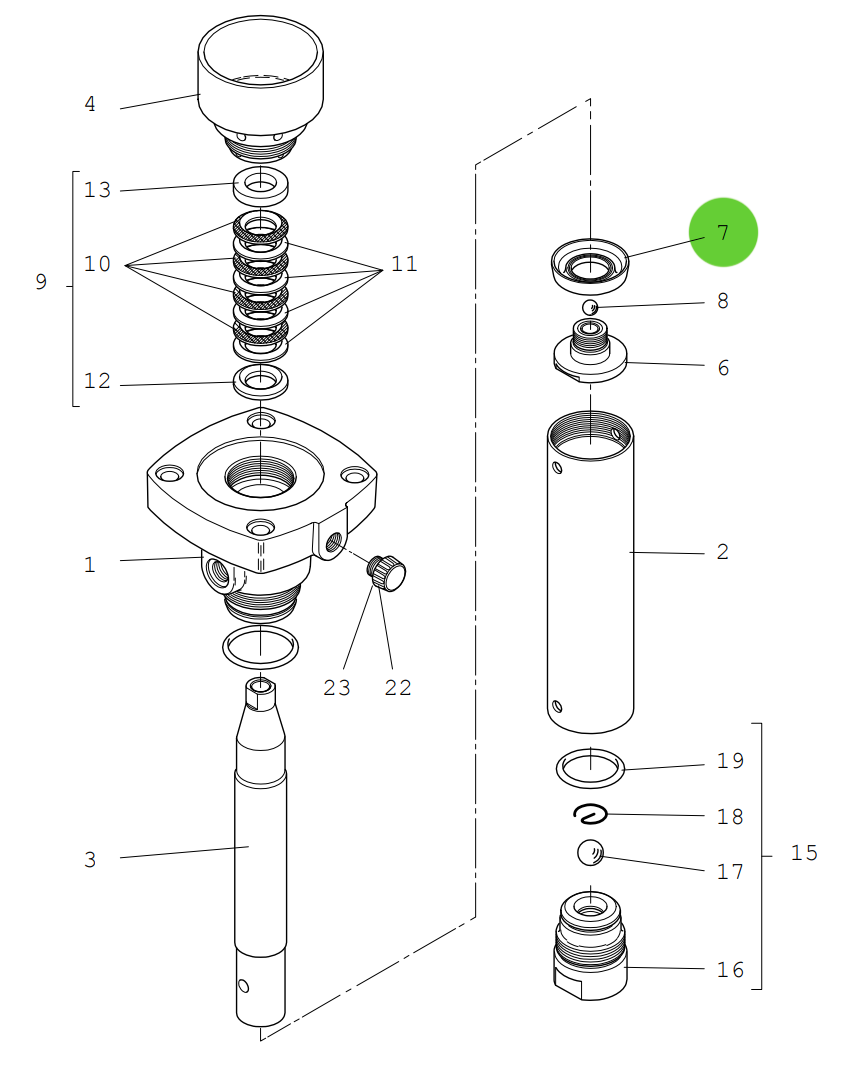 Sames® 044-970-008 Cup Seal UHMW