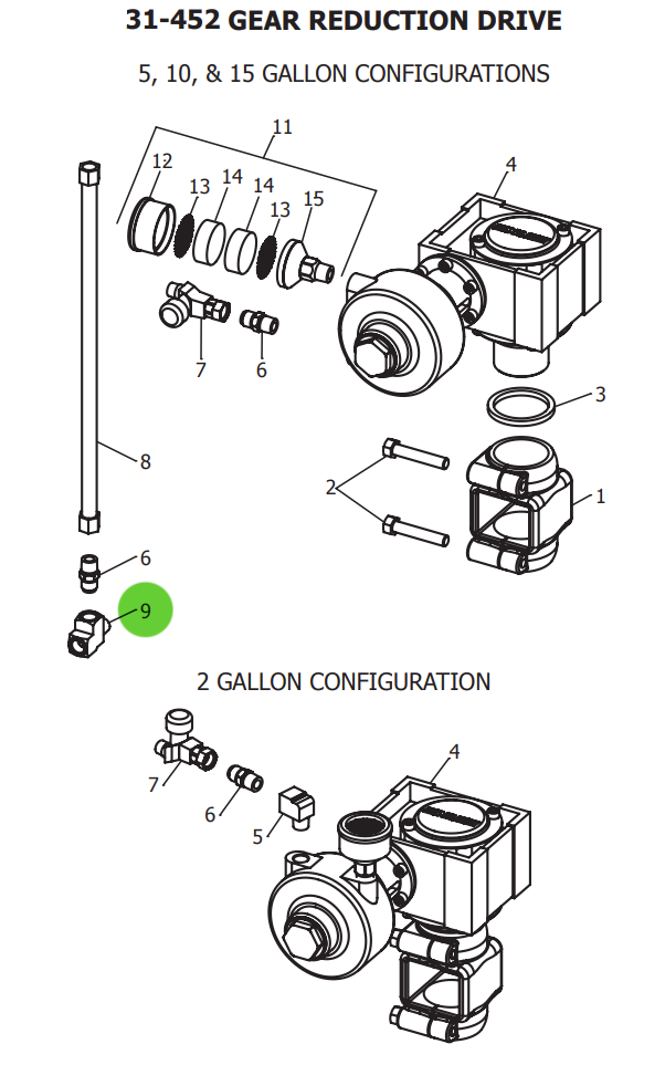 Binks 23425-282 Street Tee, 1/4 NPT