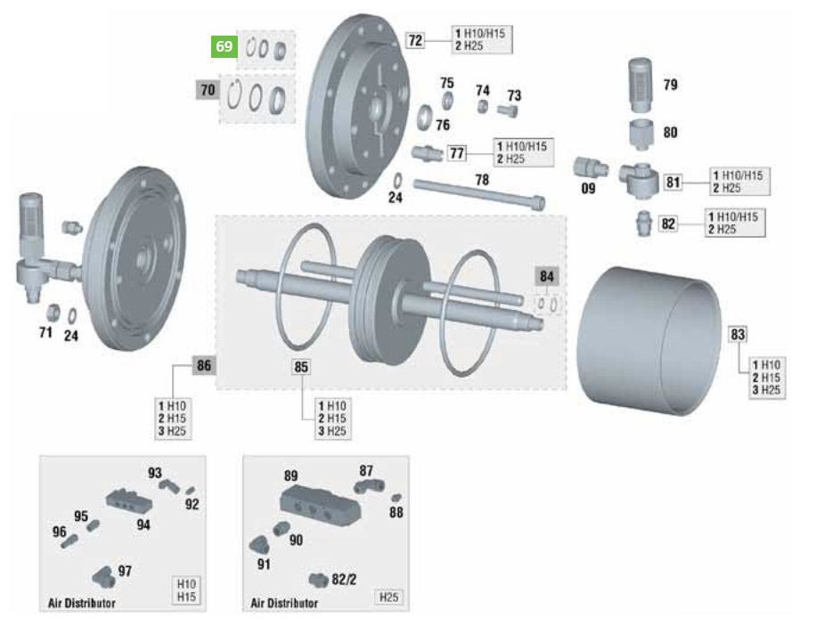 Sagola PT56418611 Actuator Shaft Seal Kit