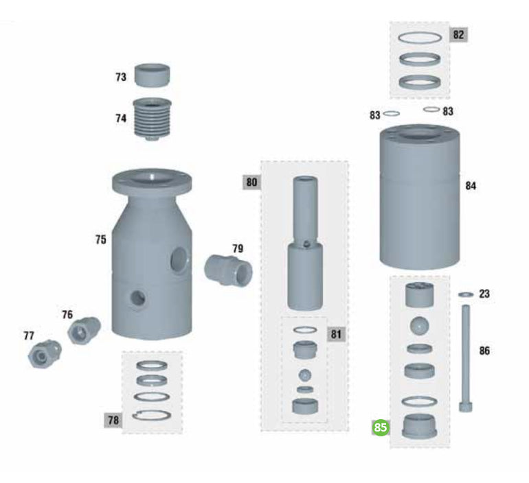 Sagola PT56418471 Suction (Lower) Valve Kit