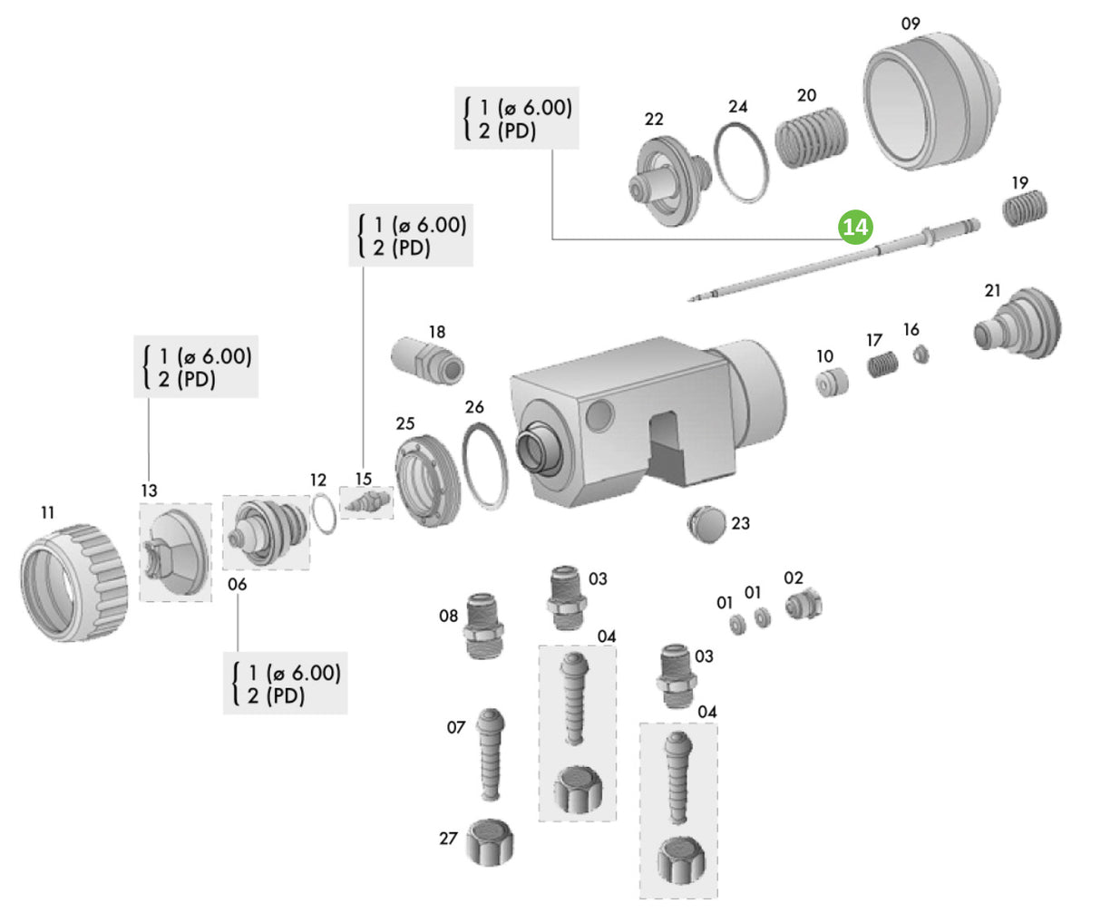Sagola PT56410251 Product Needle: 6.00mm for Sagola V2 PD