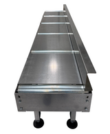 Sarmax Set Of 2 Roller Conveyor Tables; In Feed & Out Feed (1.5 x 8.2 Ft.)
