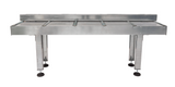 Sarmax Set Of 2 Roller Conveyor Tables; In Feed & Out Feed (1.5 x 8.2 Ft.)