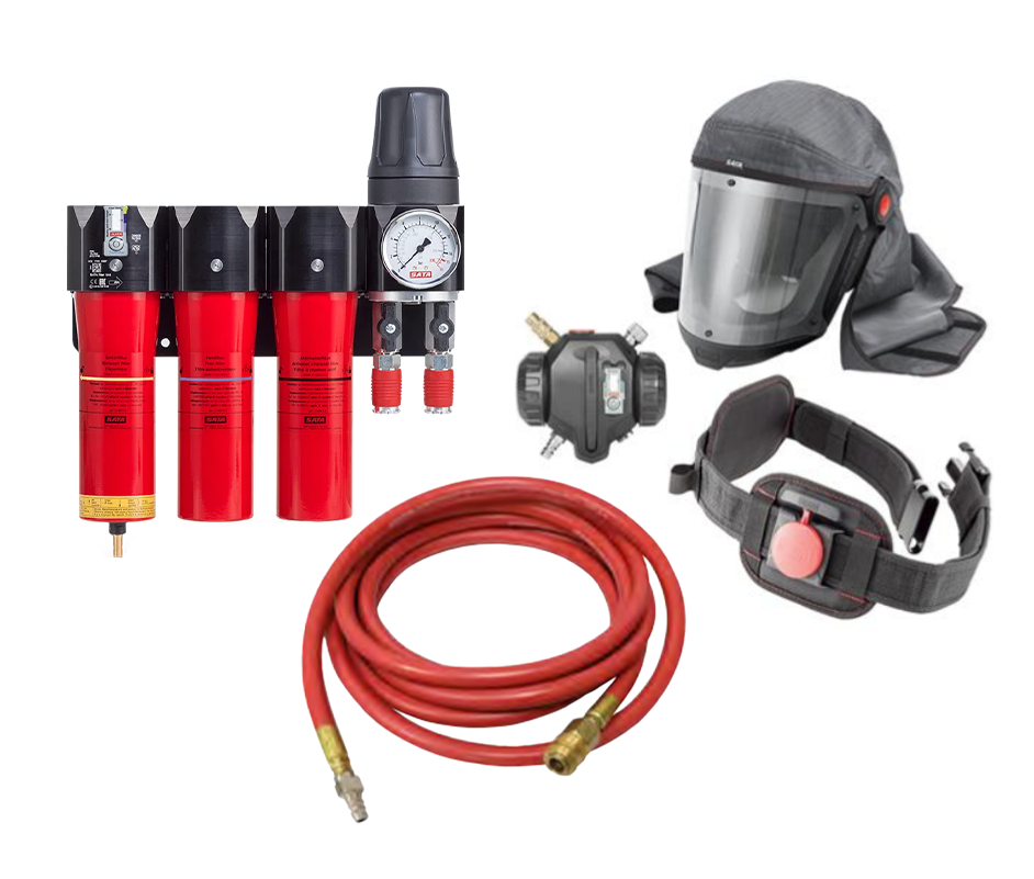 SATA Automotive Spray Booth Complete Breathing Air System