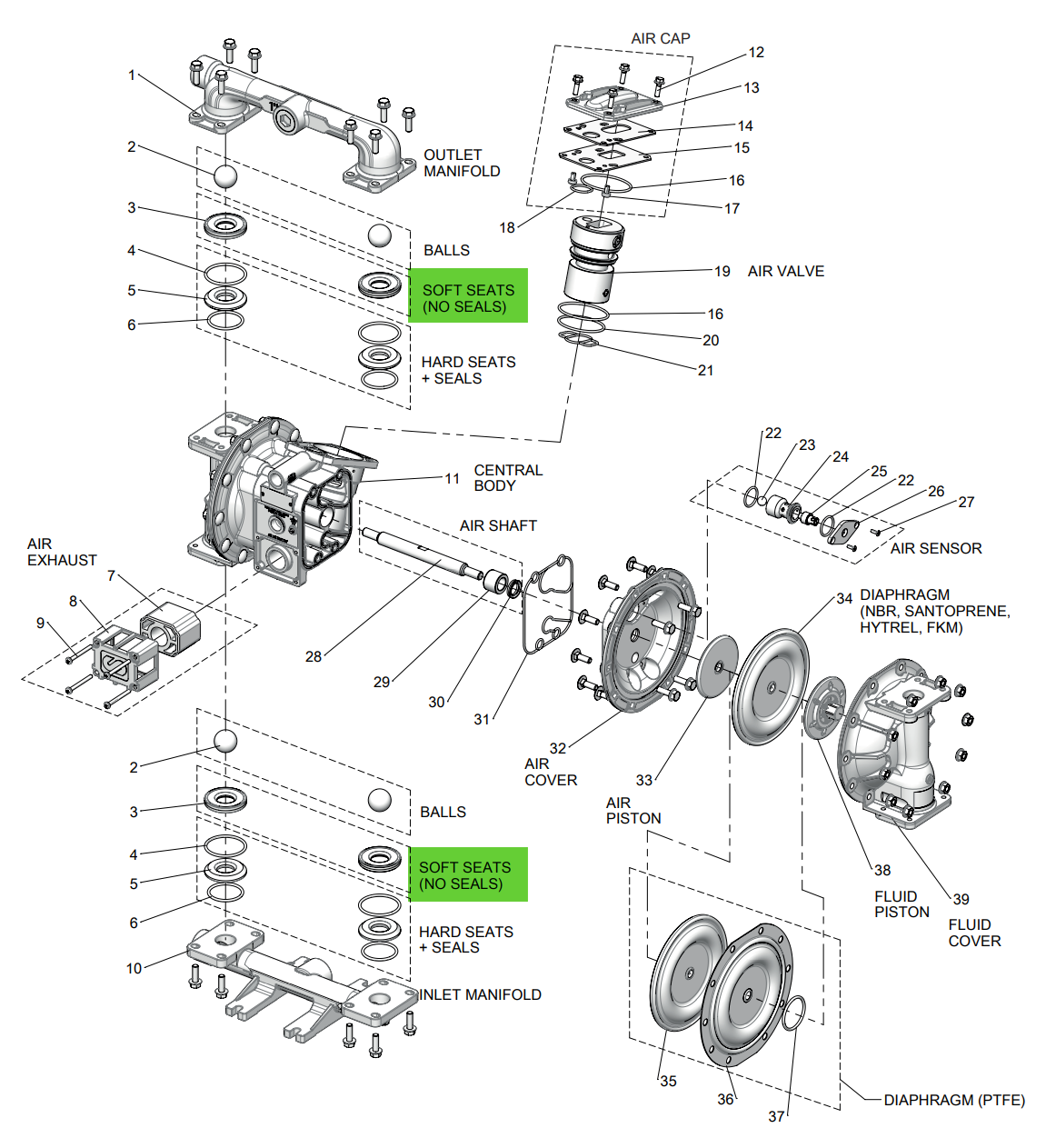 Samoa UP10R-WP-X00 Seat Kit