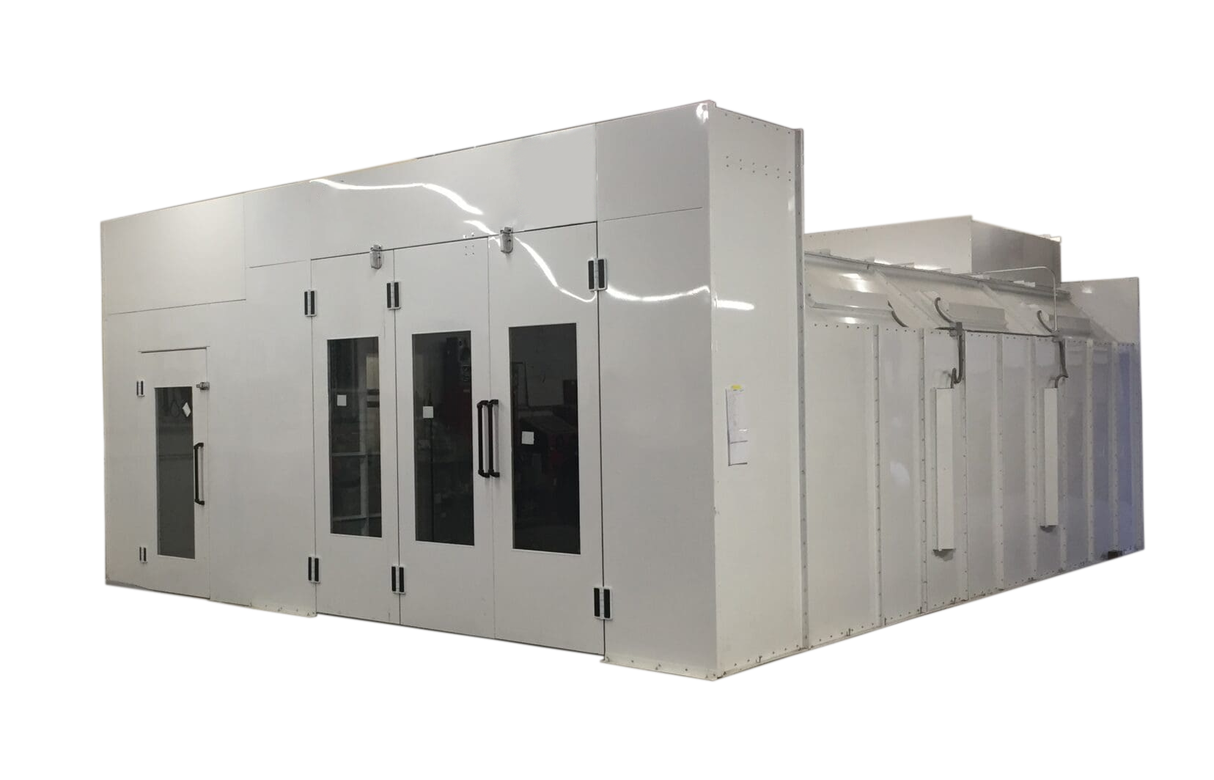 Total Finishing Automotive Semi-Downdraft Tower Paint Spray Booth - Double Wall