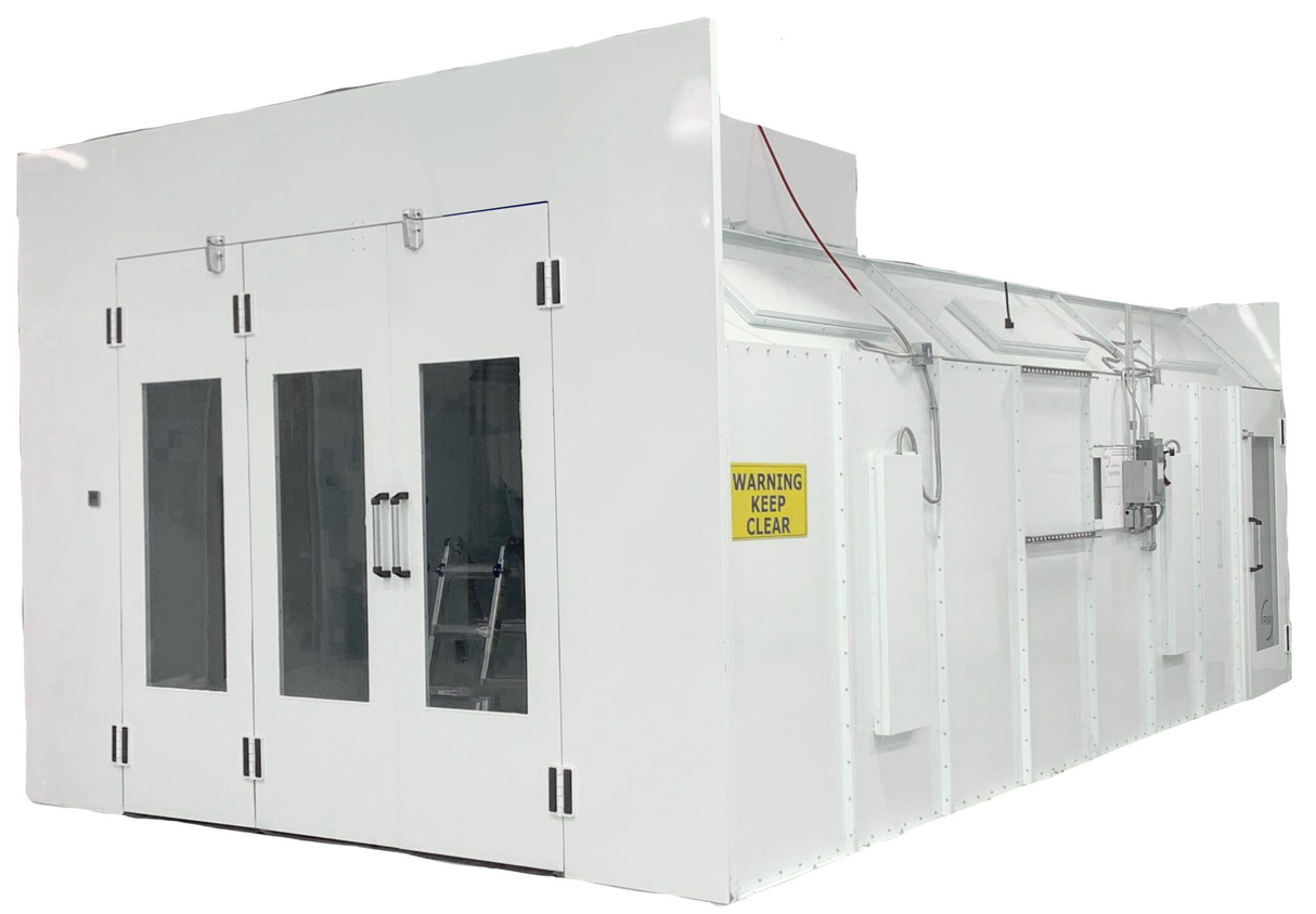 Total Finishing Automotive Semi-Down Airflow Paint Spray Booth - Single Wall