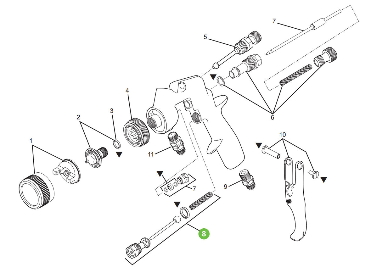 DeVilbiss FinishLine FLG-4, Air Valve & Gasket Kit FLG4-468-K