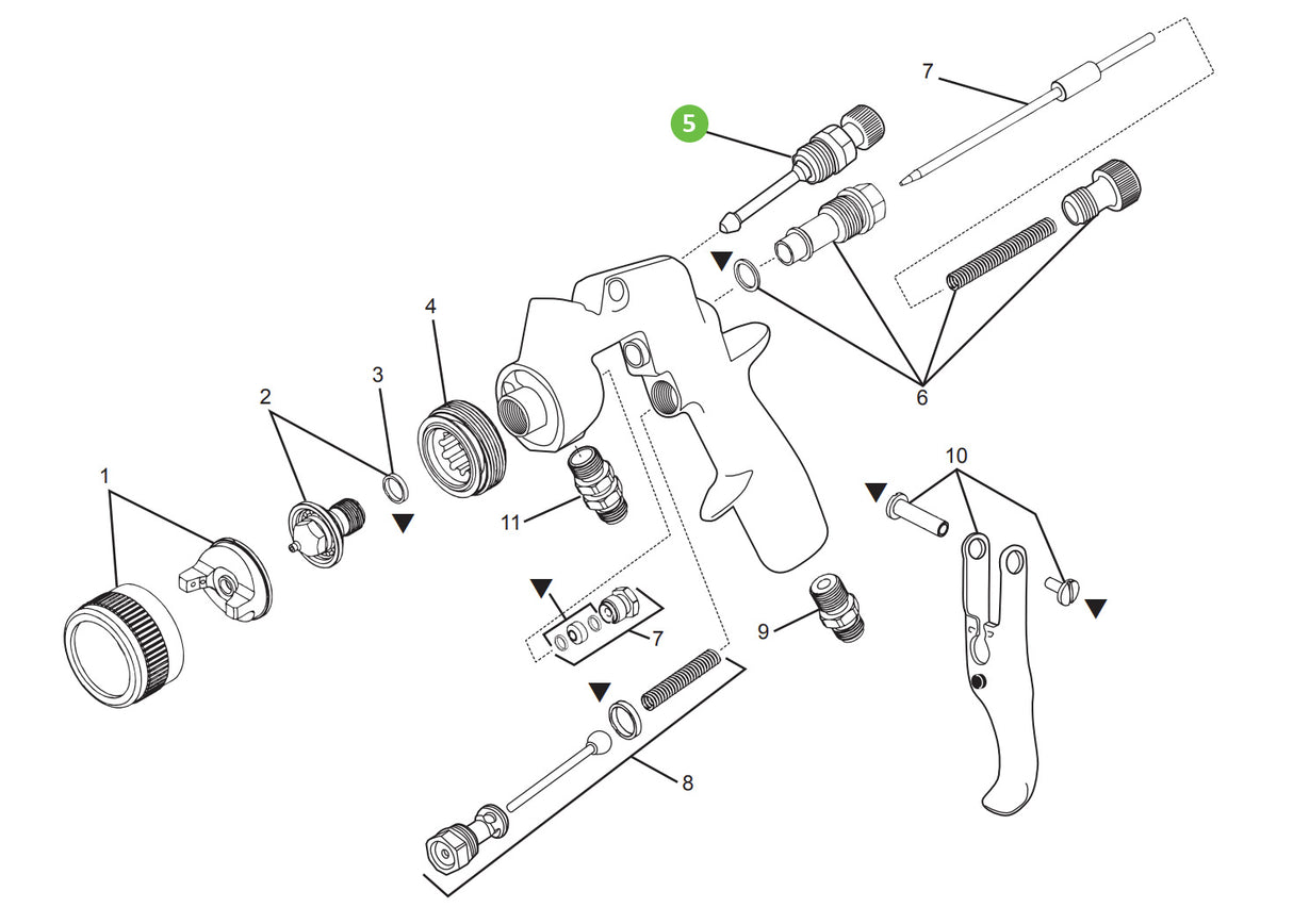 DeVilbiss FinishLine FLG-4, Spreader Air Adjustment Valve FLG-465