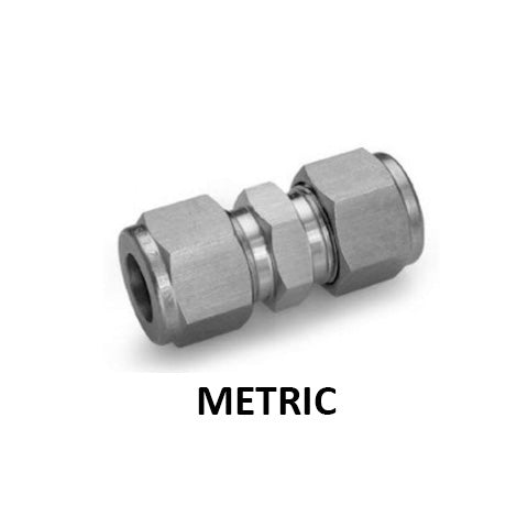 Hosco 316 Stainless Steel Compression & Instrumentation Fittings, Union, Metric (Various Size Options)
