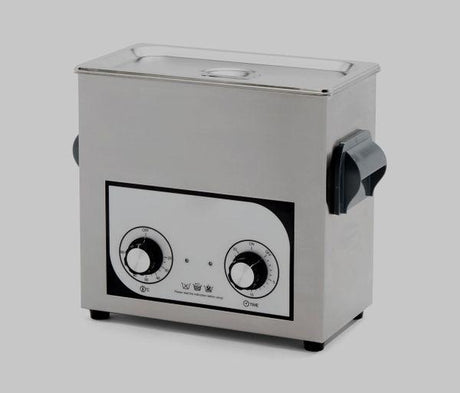 1.5 gallon heated ultrasonic cleaning tank front view - Total Finishing Supplies