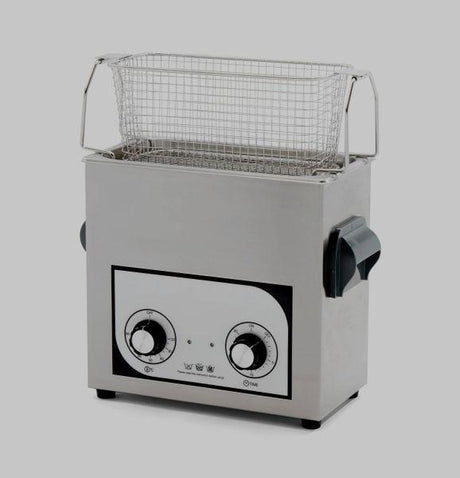 1.5 gallon heated ultrasonic cleaning tank with basket - Total Finishing Supplies